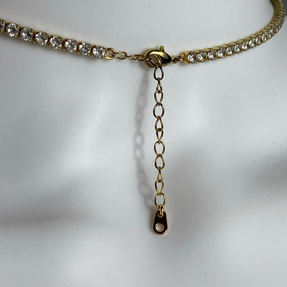 Hey Maeve Tennis Necklace 18K gold-plated cubic zirconia - Picture 6 of 9